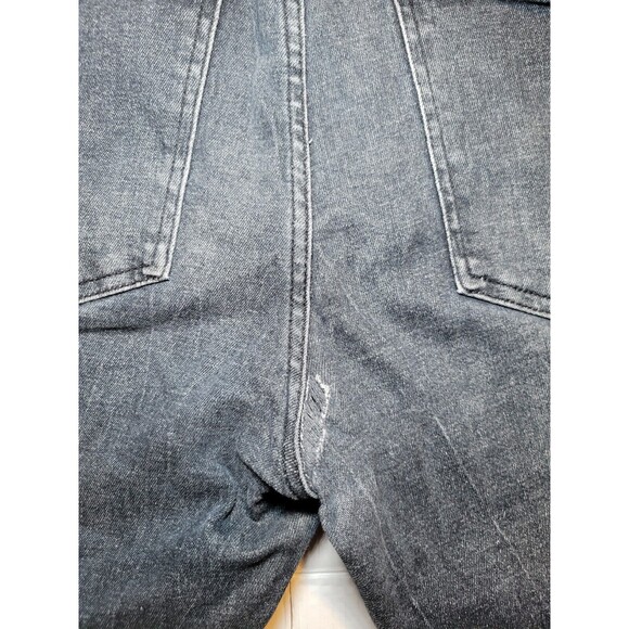 Kenzo Distressed Black Gray Jeans Button Fly Ripped Skinny Fit Womens Size W34 - Picture 9 of 12